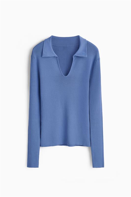 Samantha Long Sleeve Knit Polo – Victoria Paulsen