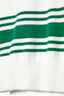 Sophie Stripe Cardigan - White/ Green