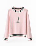 Resa Crew Neck Sweater- Baby Pink