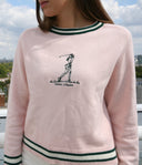 Resa Crew Neck Sweater- Baby Pink