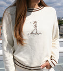 Resa Crew Neck Sweater- Cream