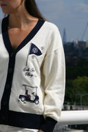Sophie Cardigan- Cream/Navy