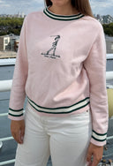 Resa Crew Neck Sweater- Baby Pink