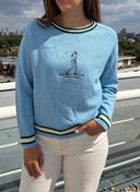 Resa Crew Neck Sweater- Light Blue