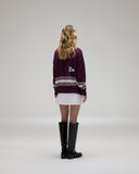 Sophie Stripe Cardigan - Burgundy