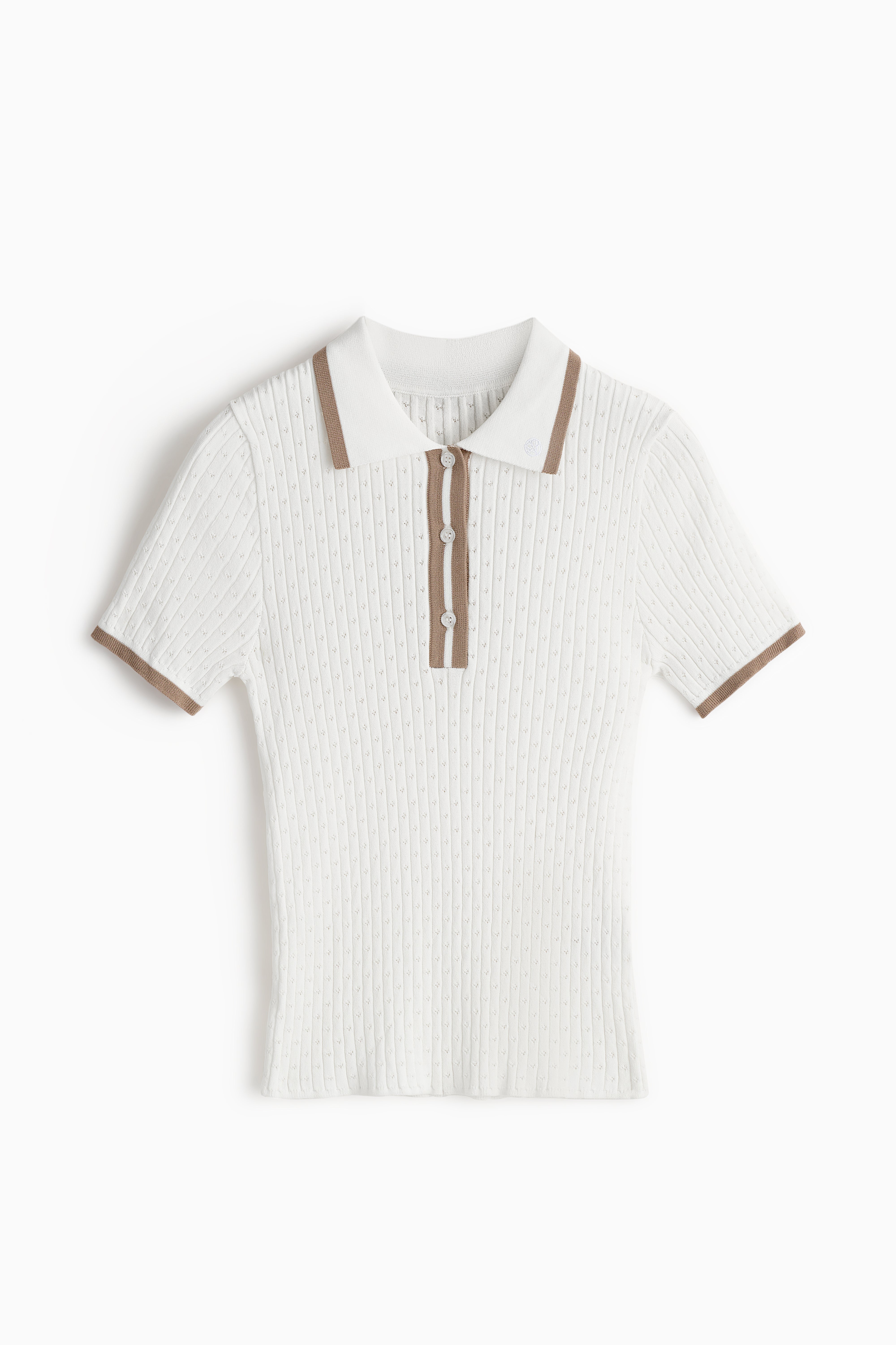 Jamie Pointelle Knit Short Sleeve Polo – Victoria Paulsen