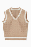 Anne Cable Knit Golf Sweater Vest