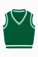 Anne Cable Knit Golf Sweater Vest