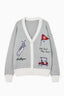 Golf themed embroidered cardigan