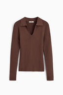 Samantha Long Sleeve Knit Polo